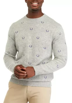 Cheap 🤩 Biltmore® Men's Embroidered Crew Neck Sweater ❤️