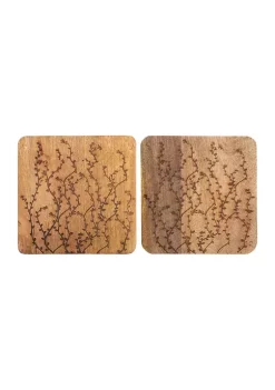 Promo ✨ Biltmore® Etched Vine Mango Wood Trivets - Set of 2 👏