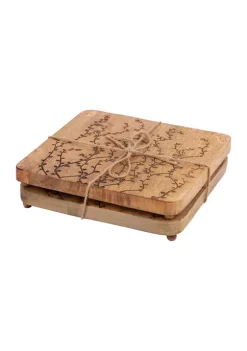Promo ✨ Biltmore® Etched Vine Mango Wood Trivets - Set of 2 👏 -Biltmore® Sales Store Belk 1228