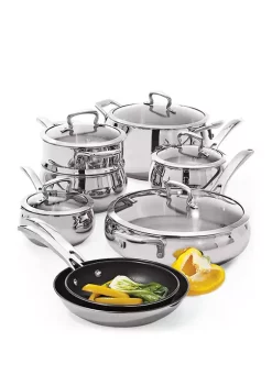 Best Sale ⌛ Biltmore® 13 Piece Belly Shaped Stainless Cookware Set 👍