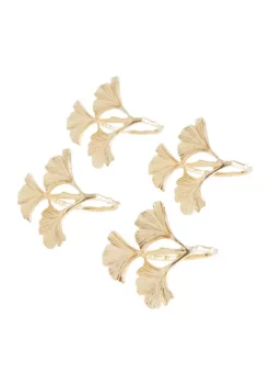 Discount 🎉 Biltmore® Gold Floral Napkin Rings - Set of 4 🛒