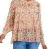 Hot Sale 👏 Biltmore® Women's Long Sleeve Popover Blouse ⭐ -Biltmore® Sales Store Belk 1306