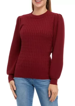Promo ✨ Biltmore® Women's Mini Cable Crew Sweater 💯 -Biltmore® Sales Store Belk 210
