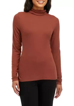 Flash Sale ⭐ Biltmore® 👍 Women's Long Sleeve Turtleneck Solid Top ⌛ -Biltmore® Sales Store Belk 241