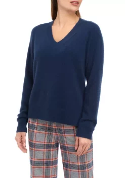 Buy 🔔 Biltmore® 🛒 Women's Long Sleeve V-Neck Cashmere Sweater ✔️ -Biltmore® Sales Store Belk 252