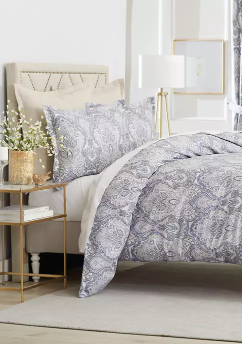 Hot Sale ⌛ Biltmore® Hillside Paisley Comforter Set ⭐ 3 Hot Sale ⌛ Biltmore® Hillside Paisley Comforter Set ⭐