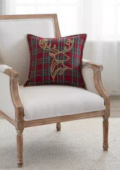 Brand new ⌛ Biltmore® Plaid Stag Holiday Decorative Pillow 😍