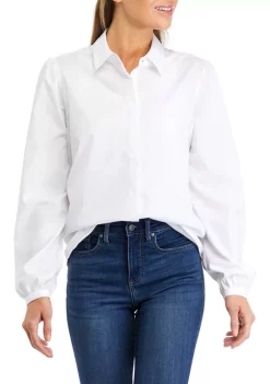 Wholesale 🎁 Biltmore® Women's Long Sleeve Button Front Puff 😍 Shirt ✔️