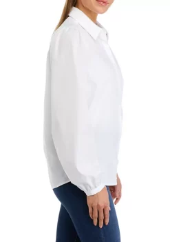 Wholesale 🎁 Biltmore® Women's Long Sleeve Button Front Puff 😍 Shirt ✔️ -Biltmore® Sales Store Belk 485