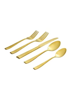 Discount 👍 Biltmore® Estate Satin Gold 20 Piece Flatware Set ⭐ -Biltmore® Sales Store Belk 520