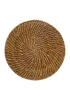 Discount ⌛ Biltmore® 12.5" Light Brown Round Rattan Charger 🛒