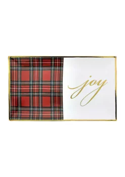 Top 10 ❤️ Biltmore® Red & Green Tartan Joy Small Rectangular Tray 🔔