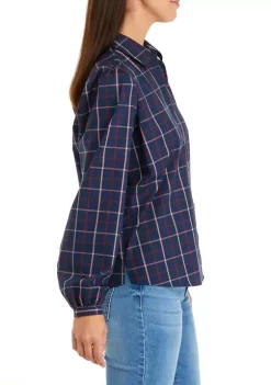 Best Pirce 🥰 Biltmore® Women's Long Sleeve Button Front Puff Shirt 💯 -Biltmore® Sales Store Belk 789