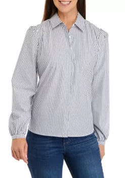 Best Pirce 🥰 Biltmore® Women's Long Sleeve Button Front Puff Shirt 💯 -Biltmore® Sales Store Belk 790