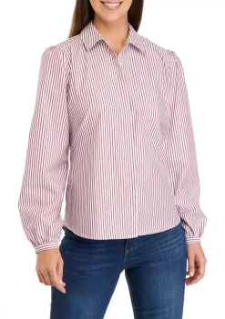 Best Pirce 🥰 Biltmore® Women's Long Sleeve Button Front Puff Shirt 💯 -Biltmore® Sales Store Belk 792