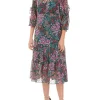 Brand new ⭐ Biltmore® Women's 3/4 Sleeve Ruffle Midi Dress 🧨 -Biltmore® Sales Store Belk 829