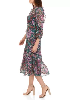 Brand new ⭐ Biltmore® Women's 3/4 Sleeve Ruffle Midi Dress 🧨 -Biltmore® Sales Store Belk 831